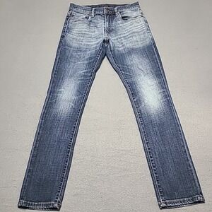 Lucky Brand 412 Womens Jeans 29x31 Blue Ankle Faded Front Grunge